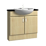 800mm Semi-Recessed Basin Unit